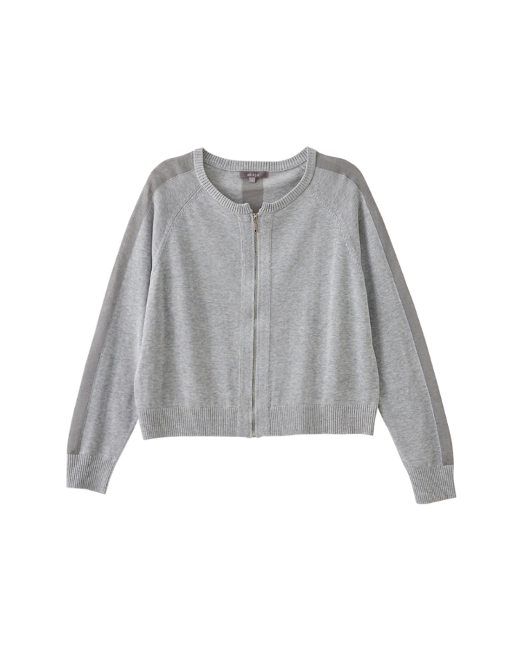 abito透膚網紗拼接針織外套