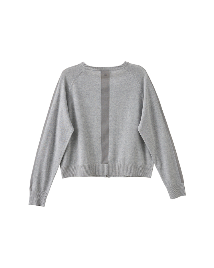 abito透膚網紗拼接針織外套