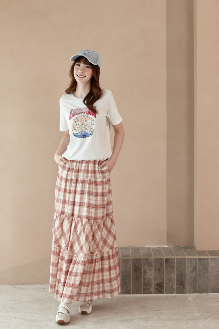 DITA趣味印花抽皺上衣