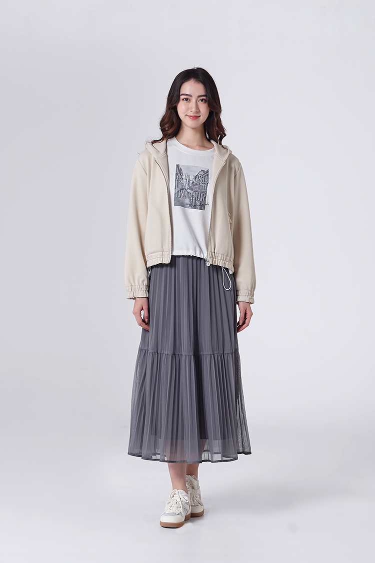 DITA氣質層次壓摺紗裙