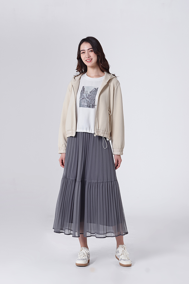 DITA氣質層次壓摺紗裙