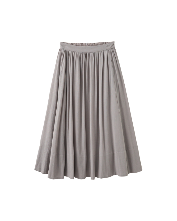 DITA素面波浪長裙