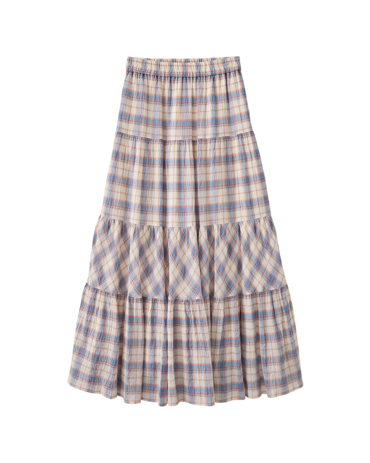 DITA甜美格紋蛋糕裙