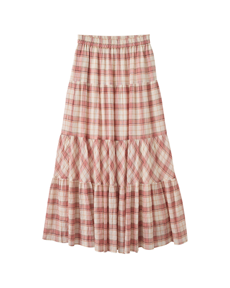 DITA甜美格紋蛋糕裙