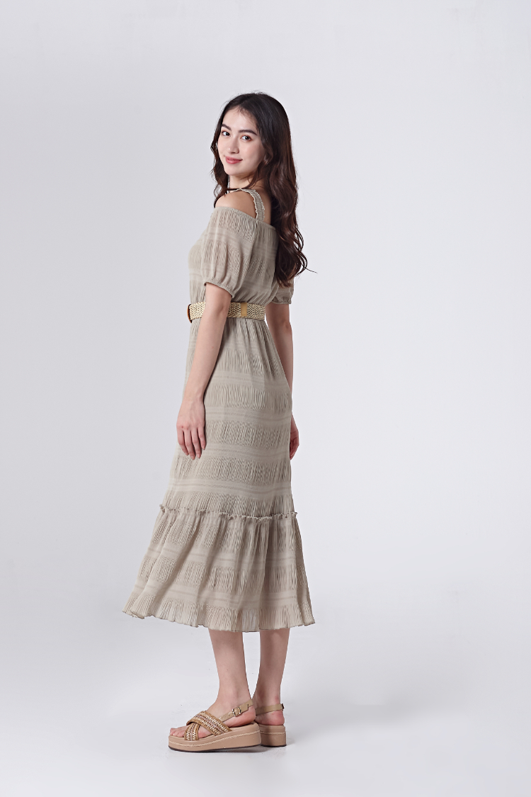 DITA日系甜美一字領吊帶洋裝