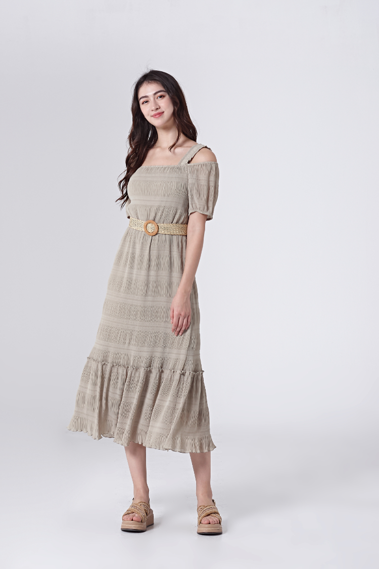 DITA日系甜美一字領吊帶洋裝