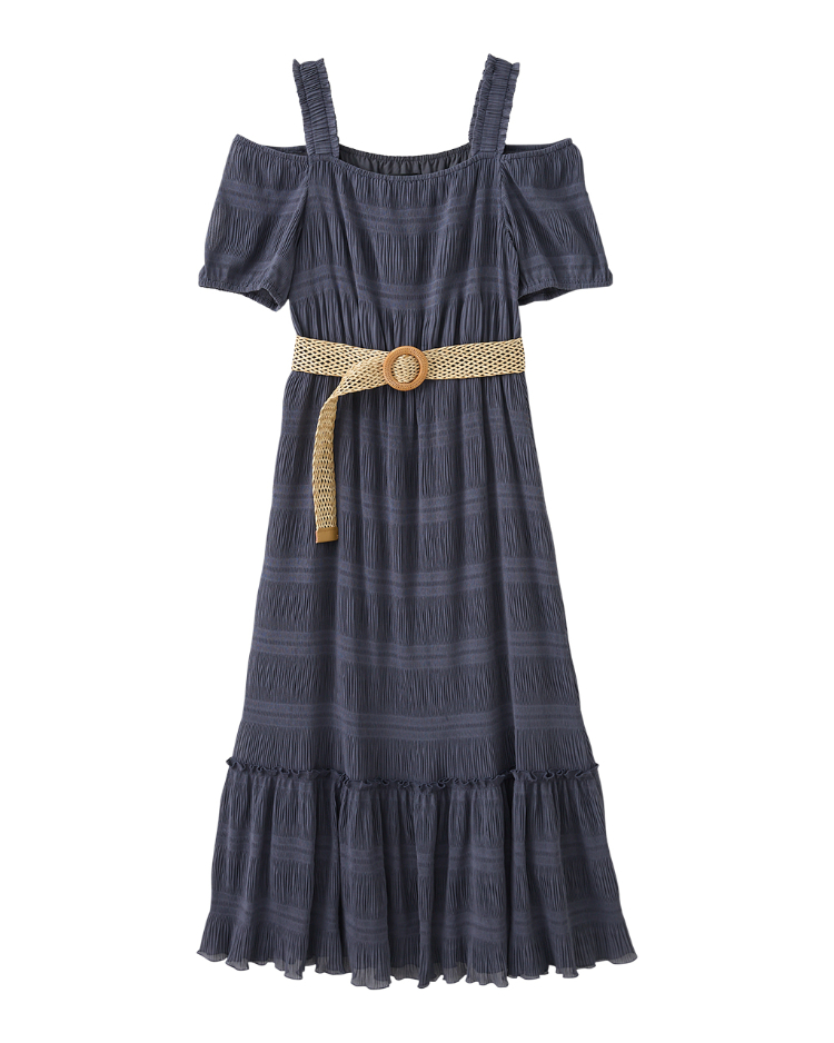 DITA日系甜美一字領吊帶洋裝