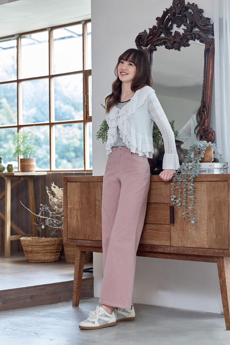 DITA浪漫荷葉長袖上衣