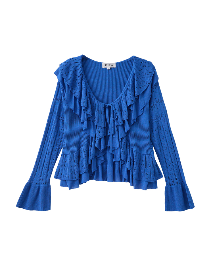 DITA浪漫荷葉長袖上衣