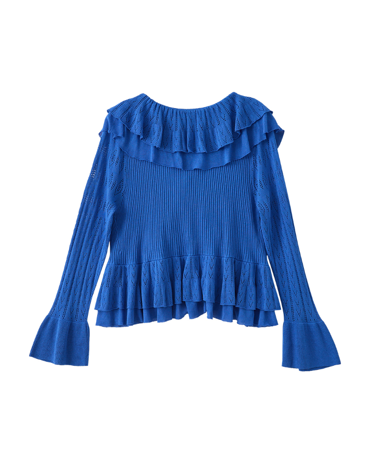 DITA浪漫荷葉長袖上衣