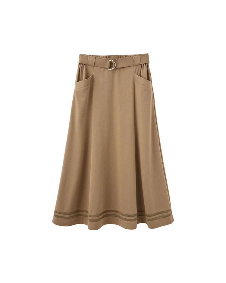 JOAN網布拼接彈性長裙