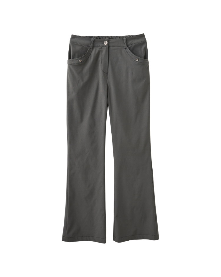 JOAN都會簡約冰涼感喇叭長褲