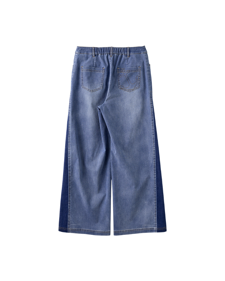 JOAN夏日降溫彈力牛仔寬褲