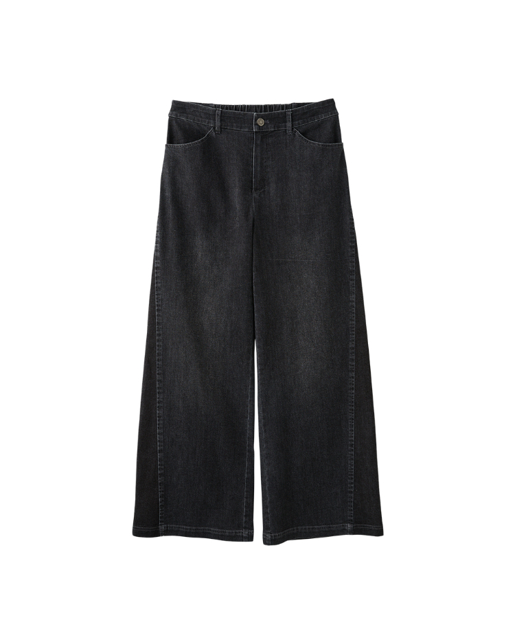 JOAN夏日降溫彈力牛仔寬褲