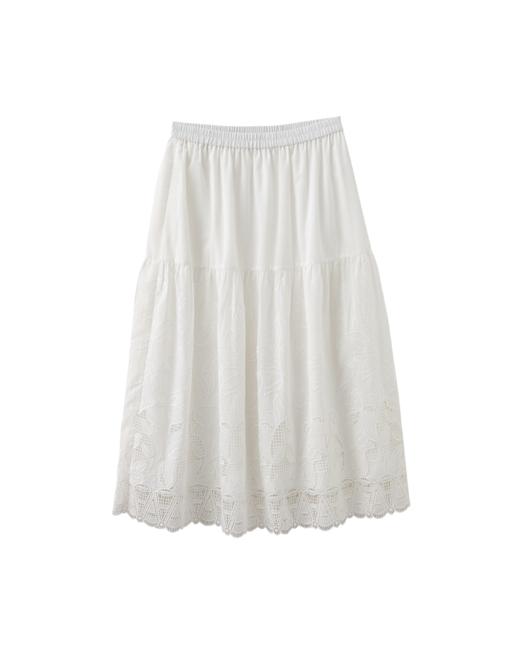 JOAN輕柔氣質刺繡蕾絲裙