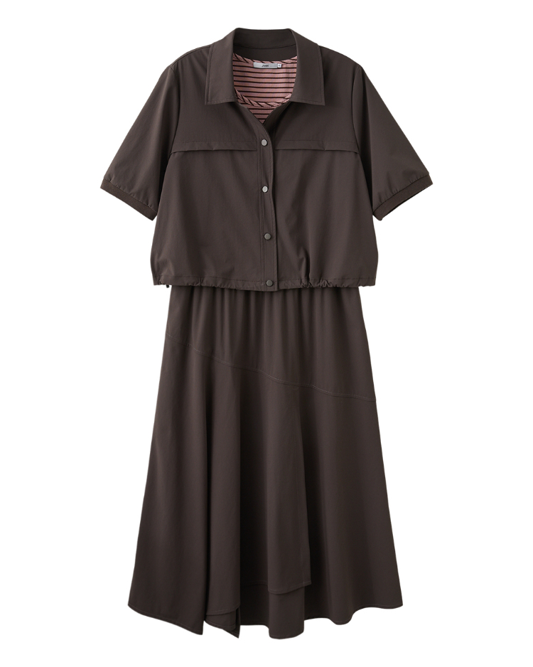 JOAN兩件式機能風短外套洋裝組