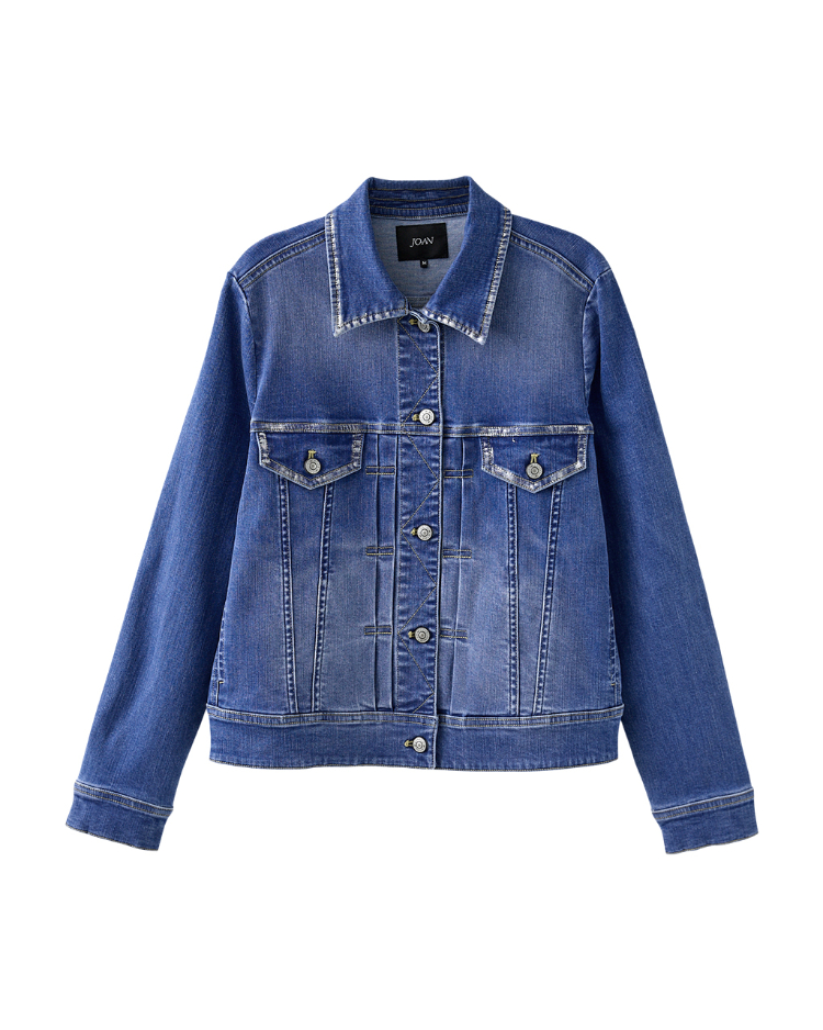 JOAN銀箔刷色牛仔外套