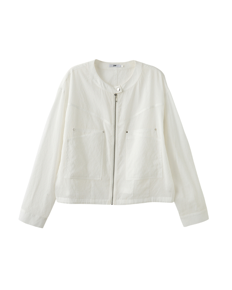 JOAN極簡輕薄拉鍊短版外罩