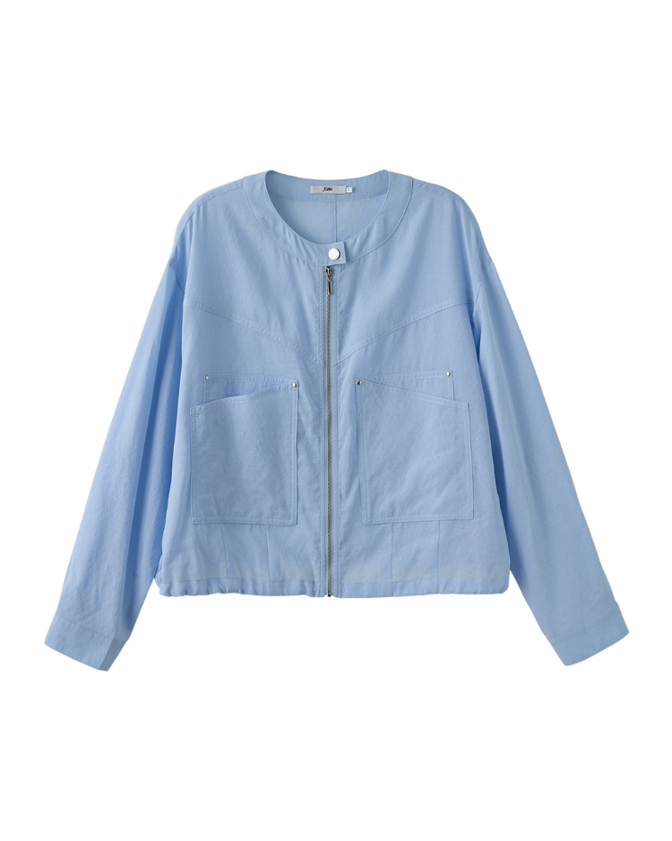 JOAN極簡輕薄拉鍊短版外罩