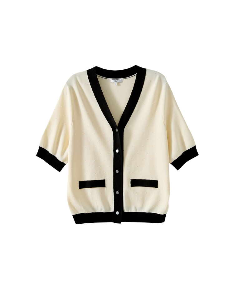 JOAN清新色輕薄針織罩衫