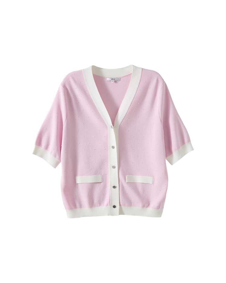 JOAN清新色輕薄針織罩衫