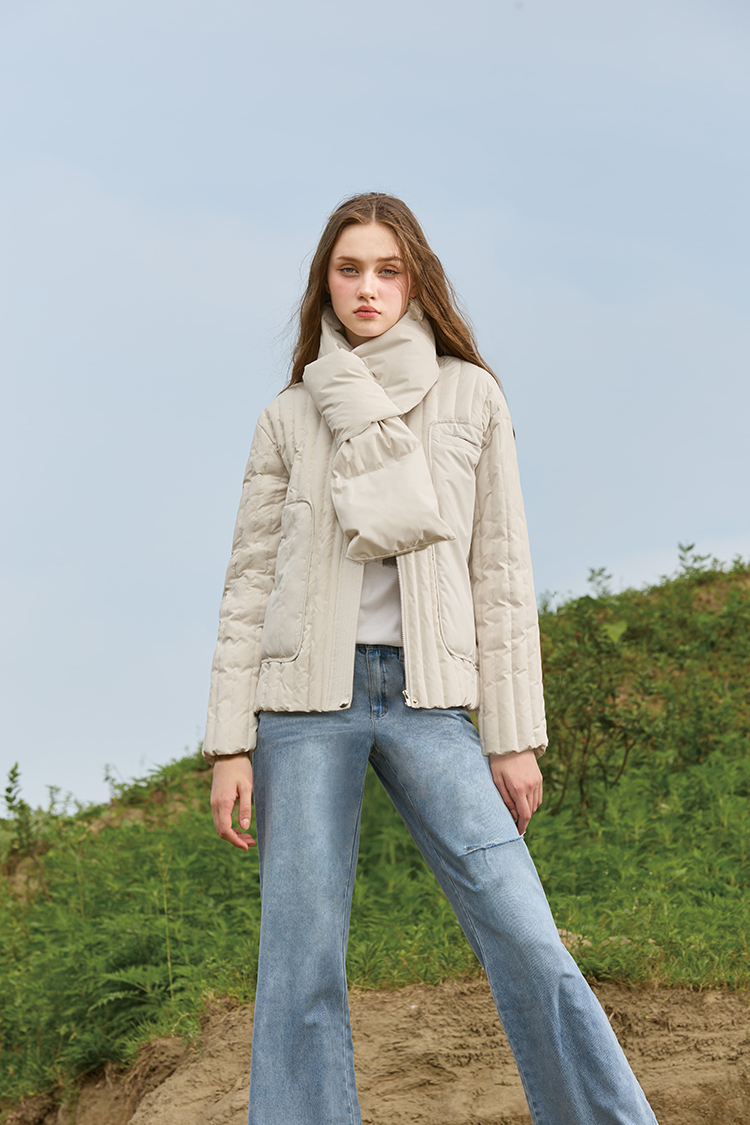 DE NOVO個性刷破無彈性靴型褲