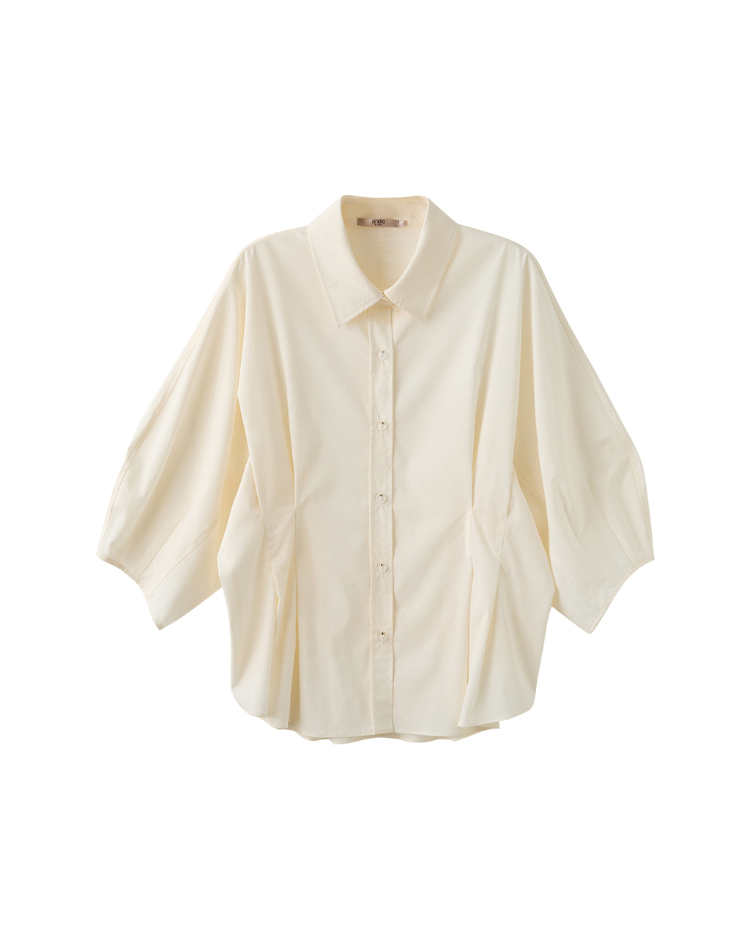 DENOVO質感收腰立體袖剪裁襯衫