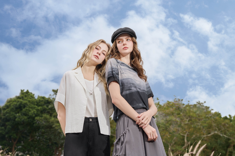 DENOVO水墨暈染雙層網布T恤