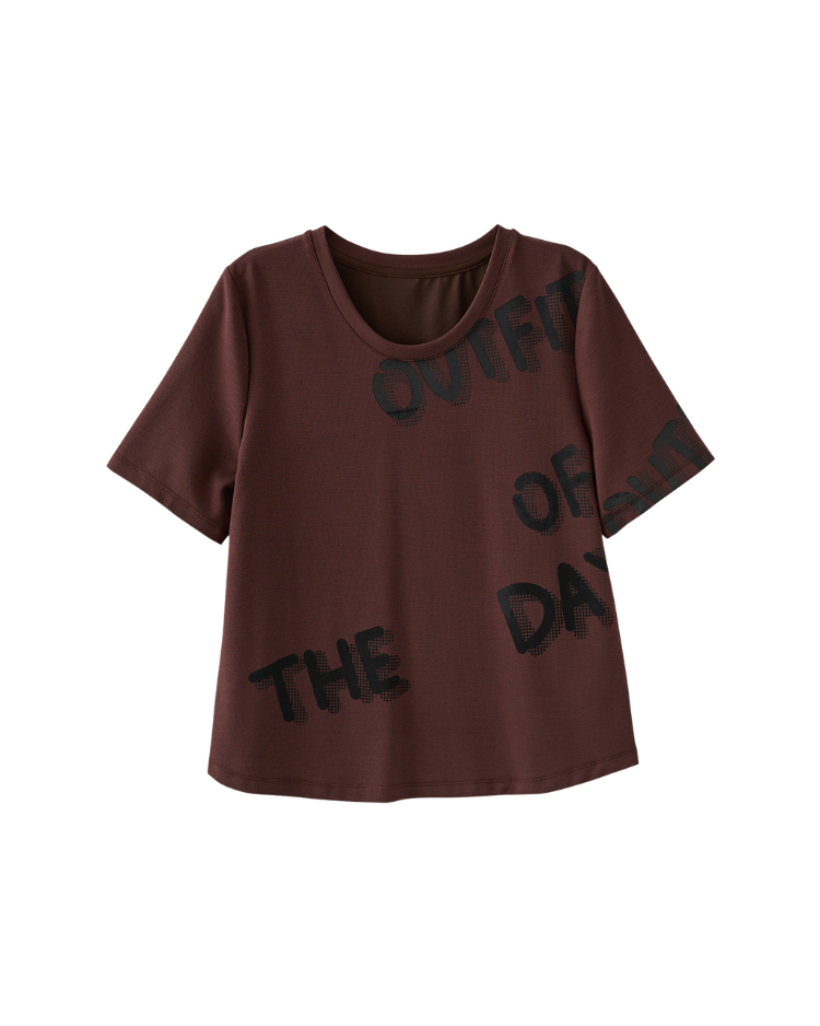 DENOVO都會休閒字母印花T恤