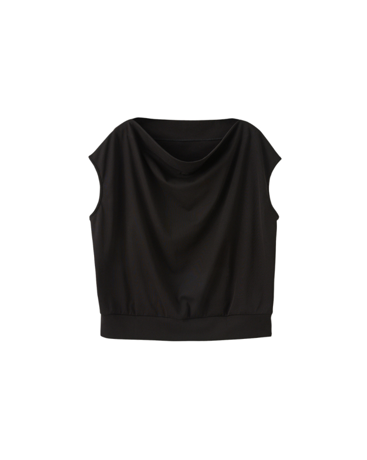 DENOVO優雅羅馬垂墜領T恤