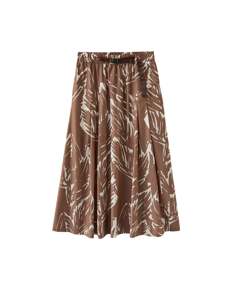 DENOVO率性筆刷印花中長裙