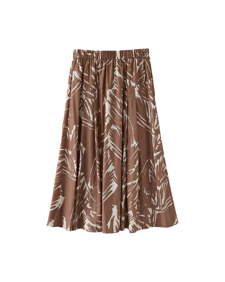 DENOVO率性筆刷印花中長裙