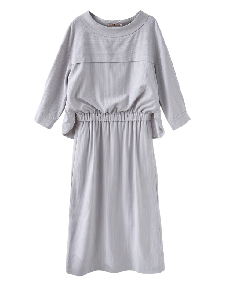 DENOVO雲感層次收腰洋裝