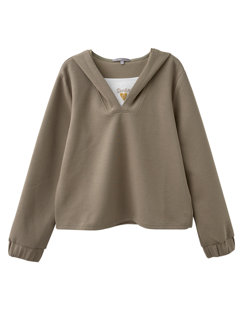 abito立體繡笑臉連帽上衣
