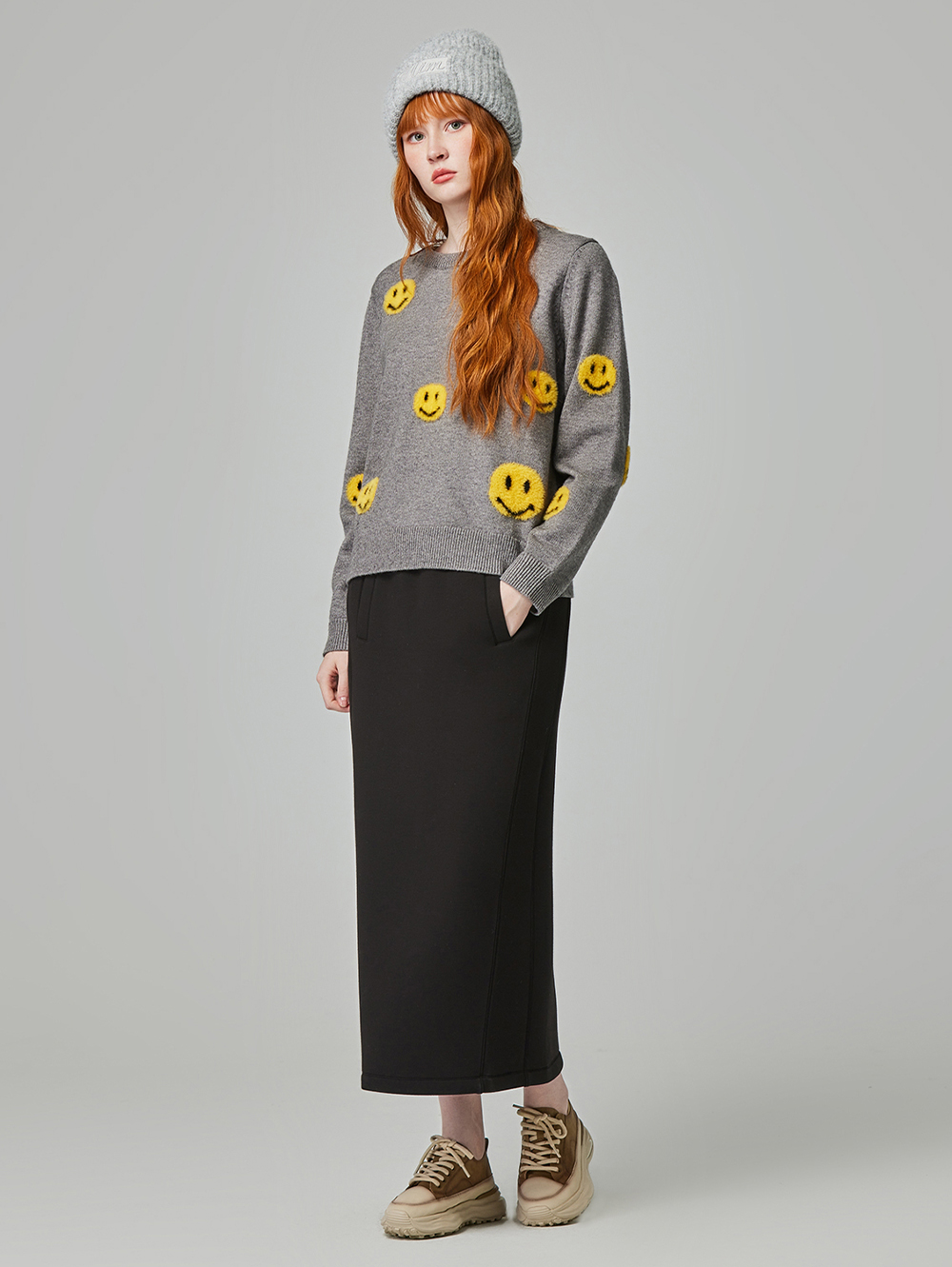 abito慵懶休閒鬆緊腰頭長裙