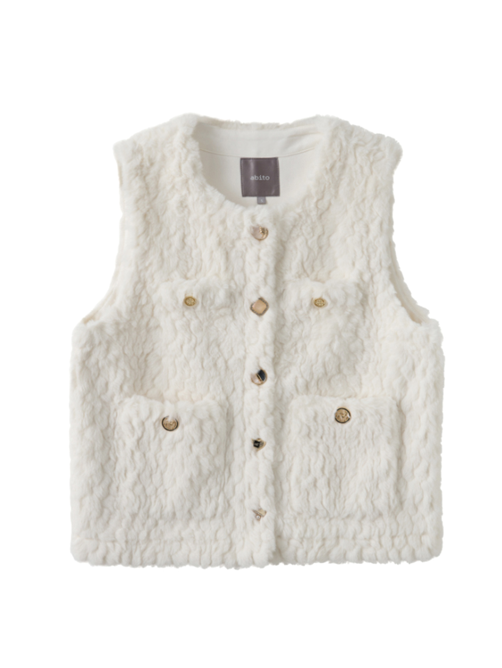 abito氣質絨毛背心外套