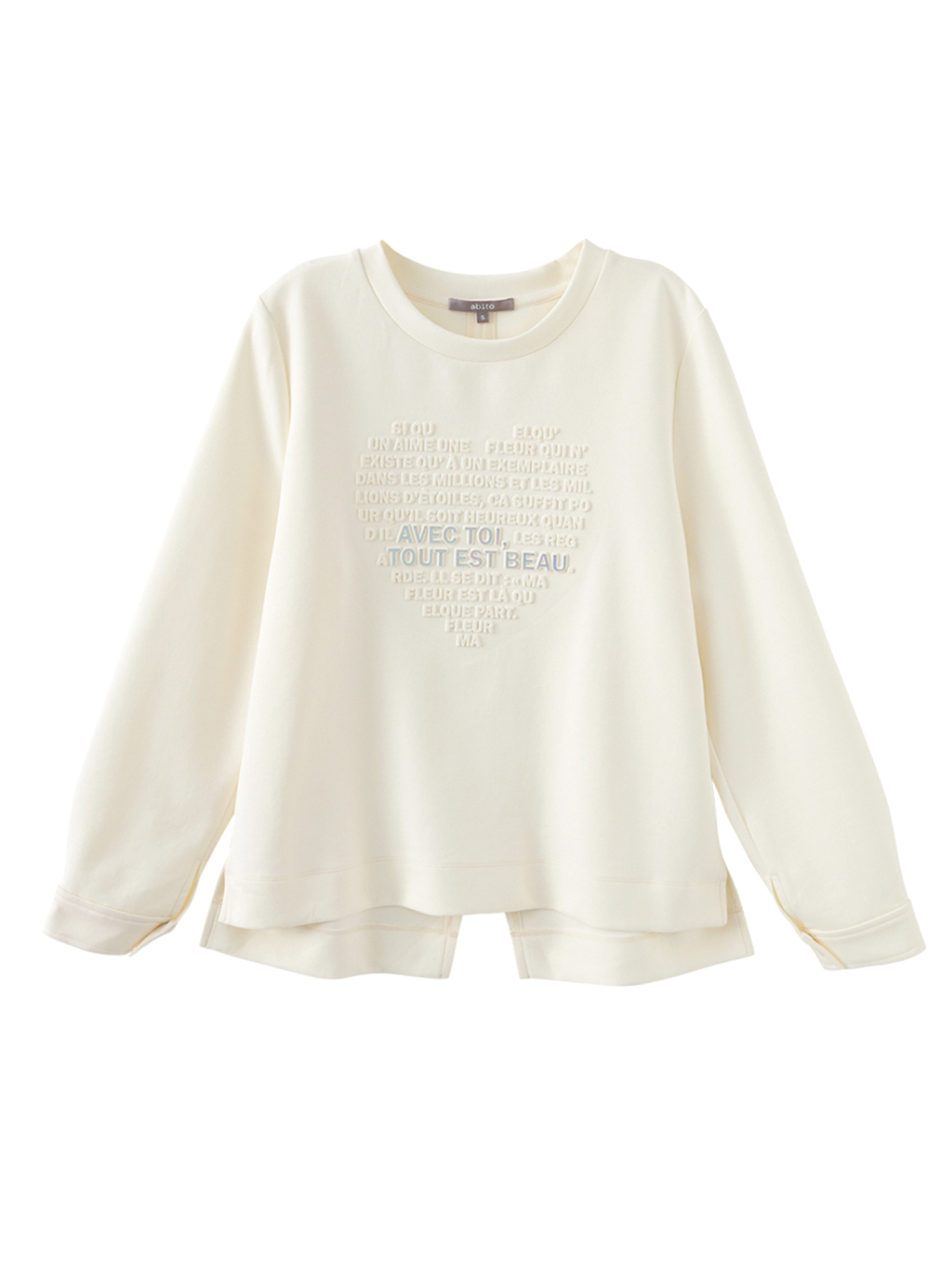 abito愛心字母鋼印上衣