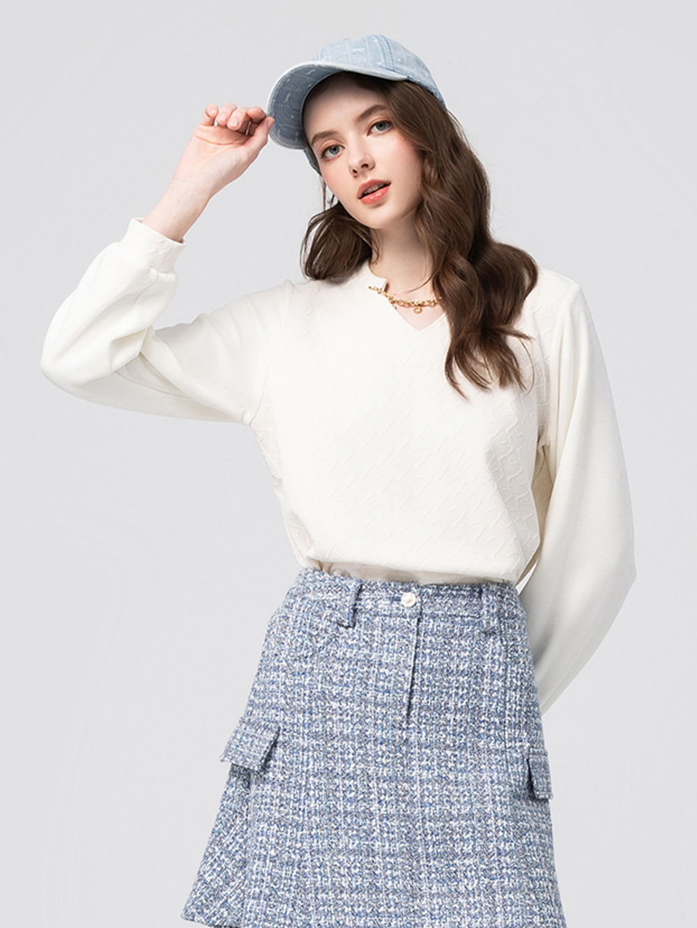 abitoV領愛心緹花上衣