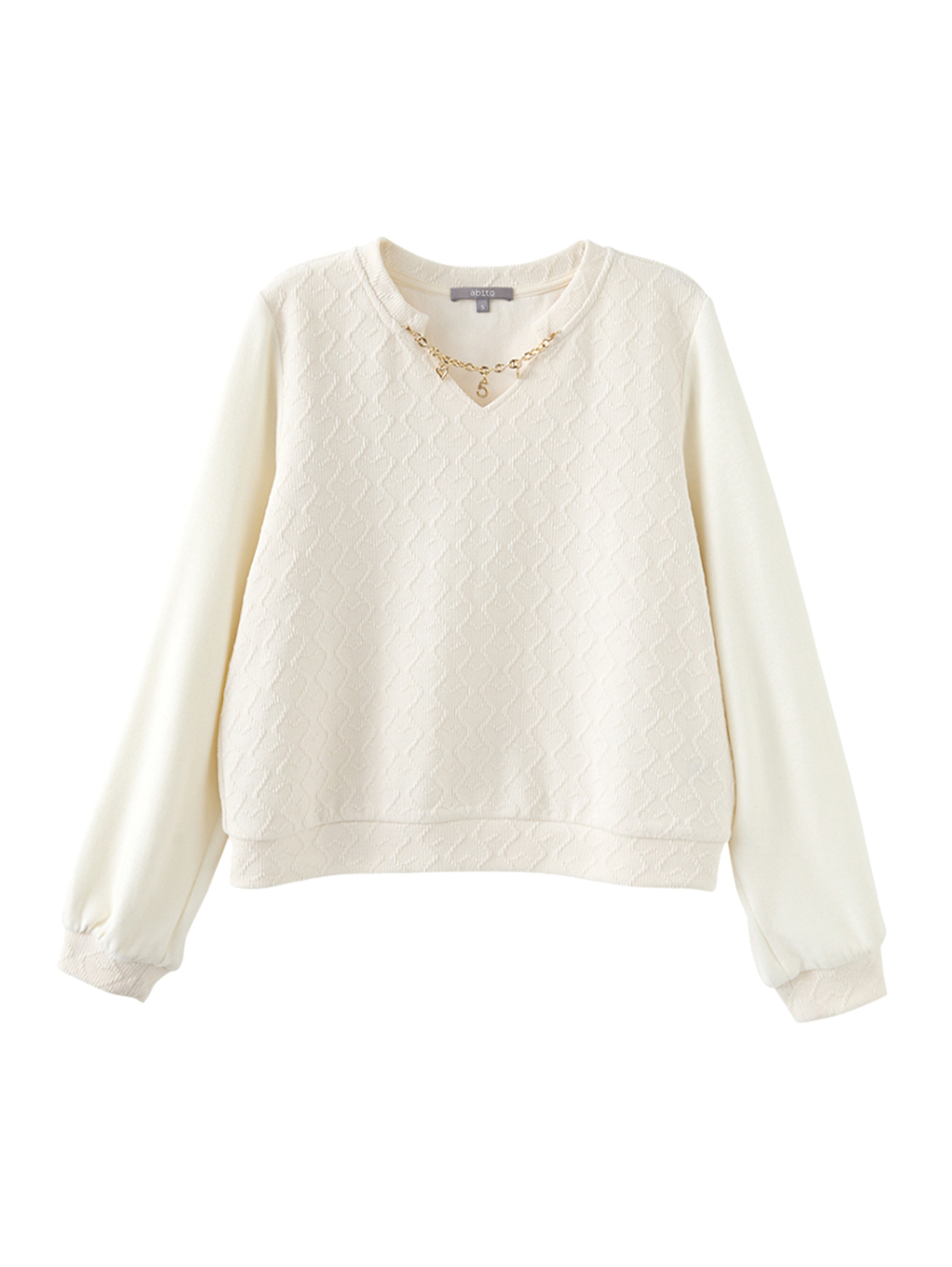 abitoV領愛心緹花上衣