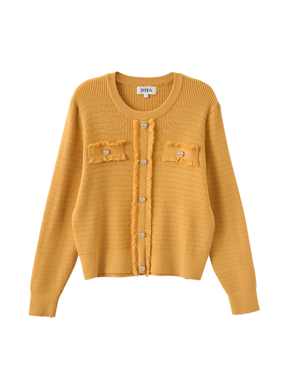 DITA小香風組織紋針織上衣