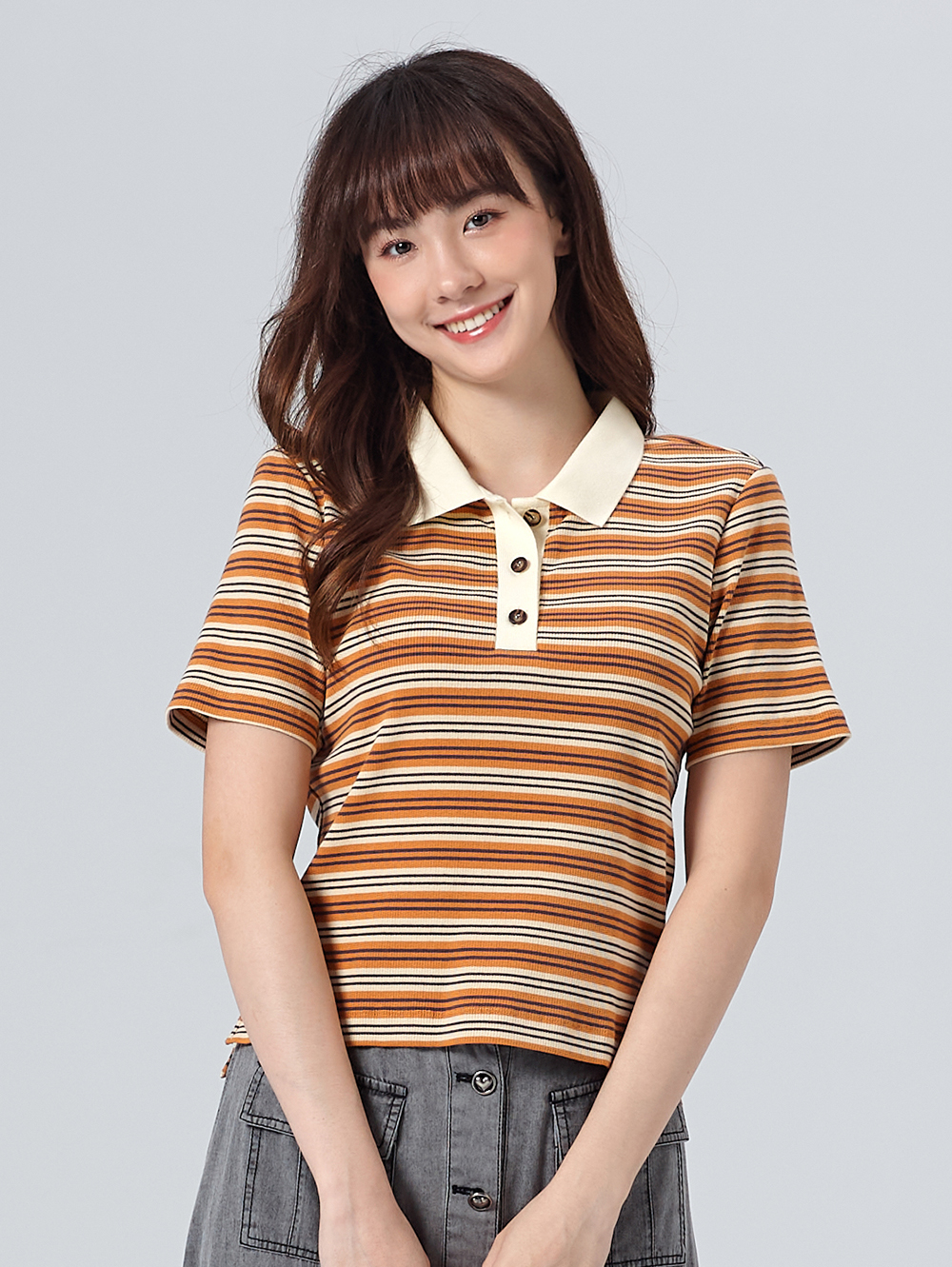 DITA條紋POLO衫