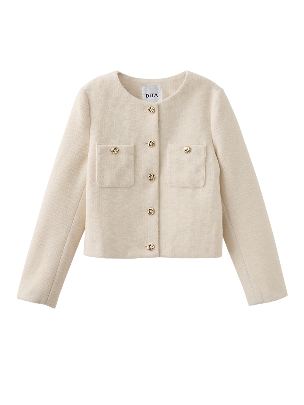 DITA韓系小香風毛呢短版外套
