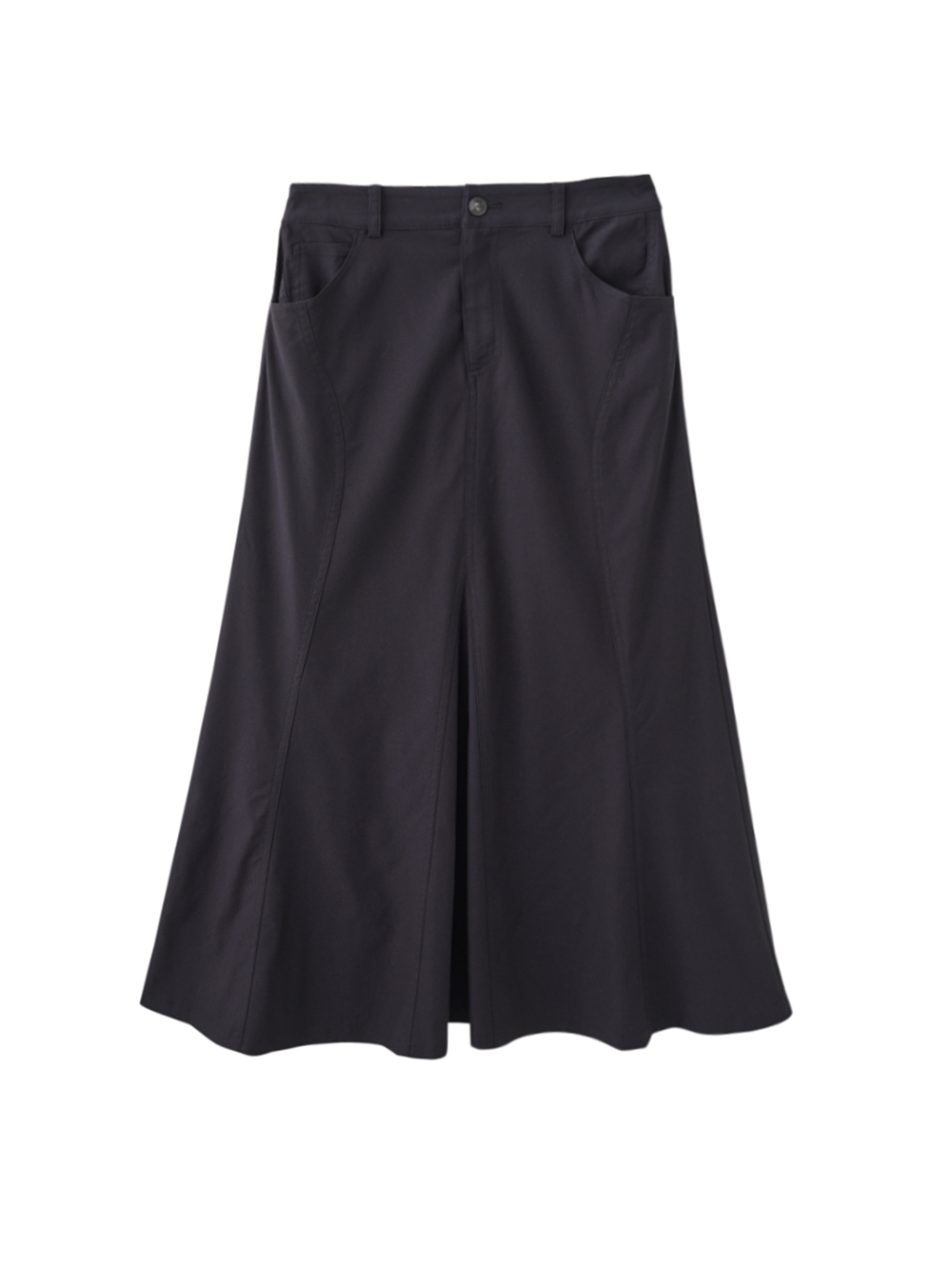 JOAN輕磨毛弧型剪裁岔片裙