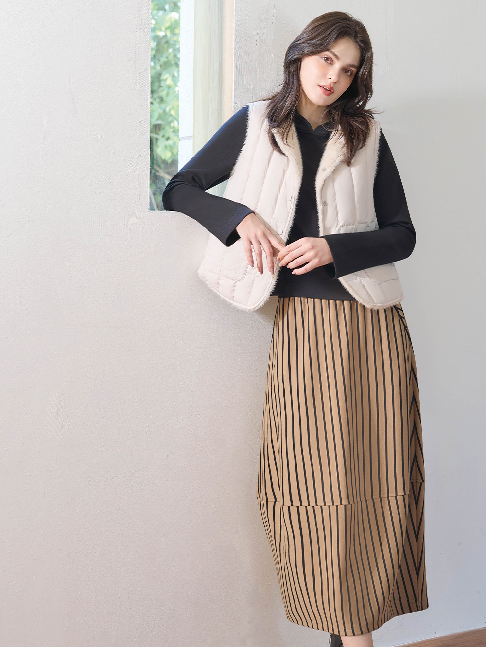 JOAN立體線條彈性氣球裙