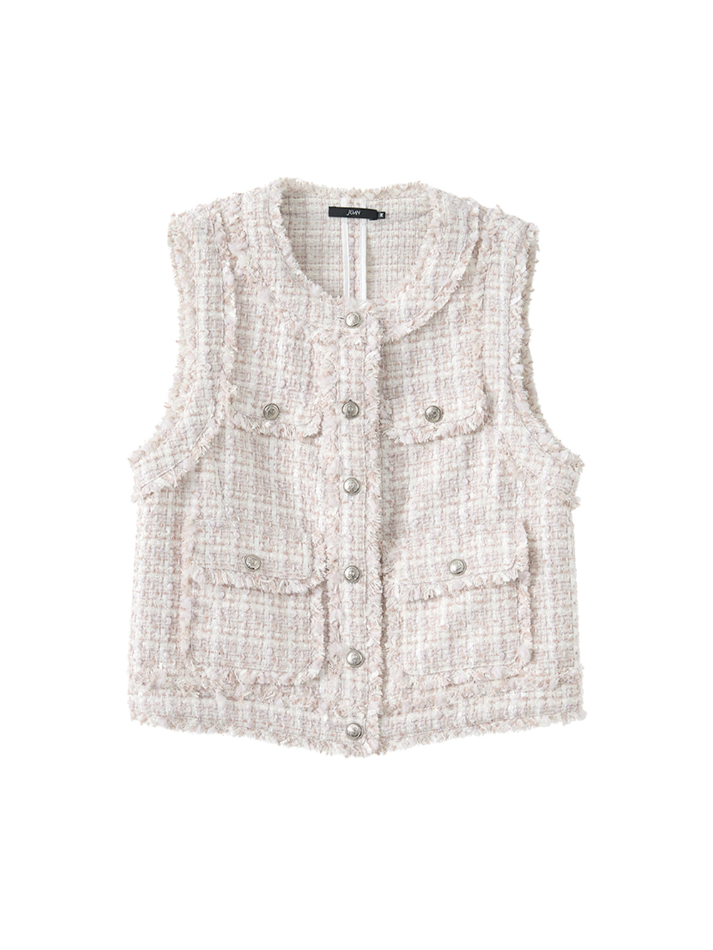 JOAN異材質拼接小香風背心