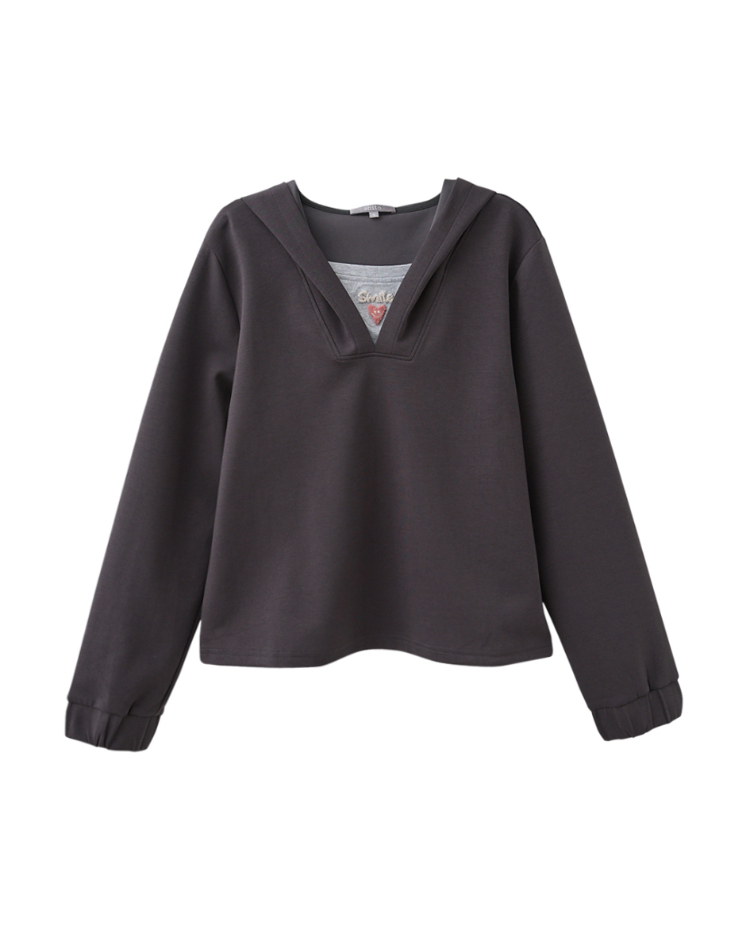 abito立體繡笑臉連帽上衣