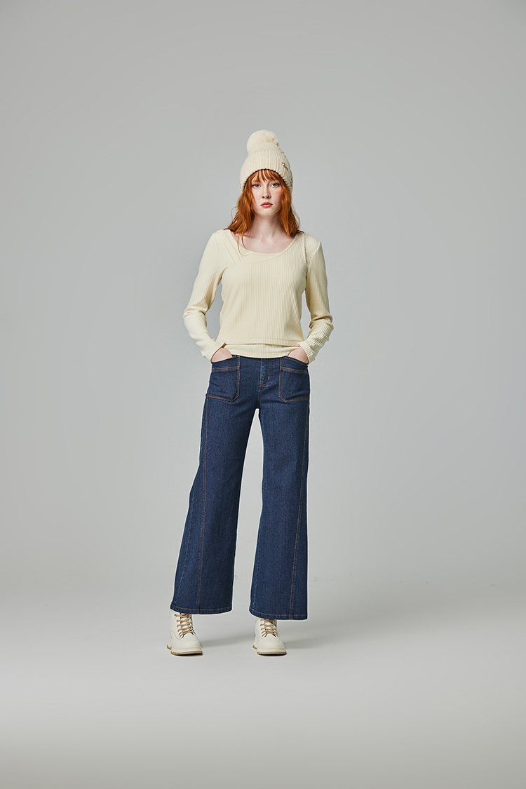 abito斜肩造型兩件式上衣