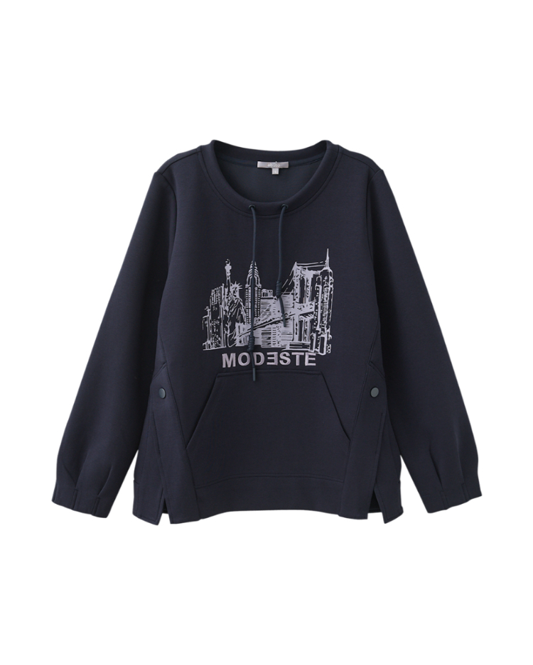 abito復古舊印圖案上衣