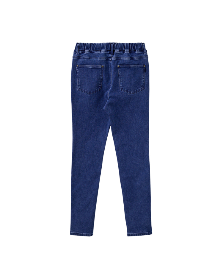 abito刺繡字內刷毛直筒褲