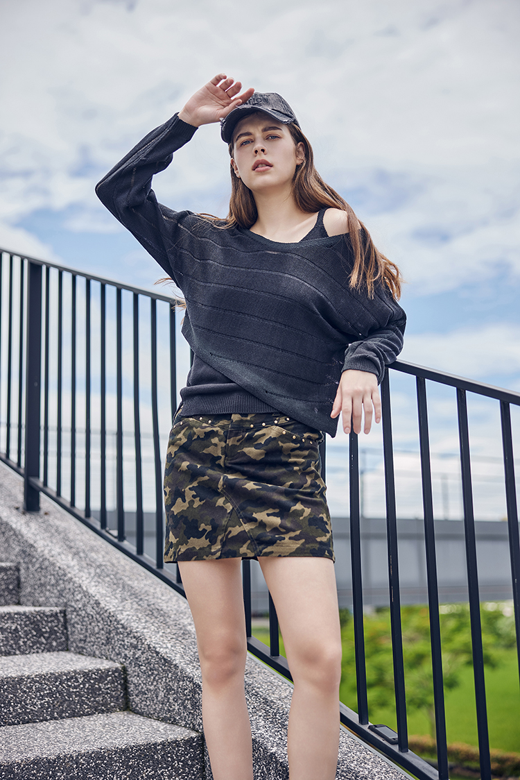 abito個性迷彩短裙